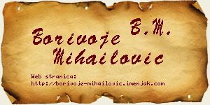 Borivoje Mihailović vizit kartica